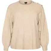 Zizzi Pullover 'CAVISTA' taupe
