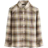 Next Camisa camelo / bege claro / azul claro / chocolate