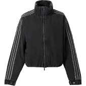Adidas Casaco meia-estação 'Firebird' cinzento claro / preto denim