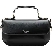 Pepe Jeans para mulher. PL0300216 Bolsa tiracolo Idoia Hexia preta (OSFA), Preto, Casual, Poliuretano
