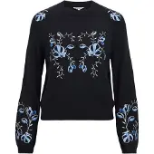 Object Pullover 'OBJLaney' azul / azul claro / preto / branco