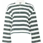 Elias Camisa 'Perlina' chocolate / verde escuro / branco