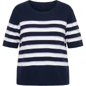 Ulla Popken Pullover marinho / lavanda / branco