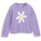 Tom Tailor Pullover amarelo / roxo claro / branco
