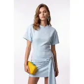 MixRay Vestido azul claro