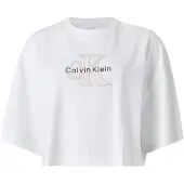 Calvin Klein Jeans Camisa azul real / branco / offwhite