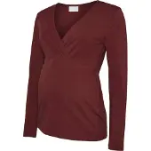 Mamalicious Camisa 'MLKERRIE' bordeaux / preto