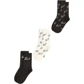Karl Lagerfeld Meias creme / preto