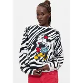 Desigual Pullover mistura de cores / branco