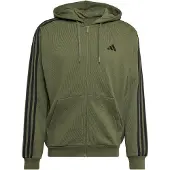 Adidas CASACO COM CAPUZ ESSENTIALS EM TECIDO FRENCH COM FECHO INTEGRAL E 3 RISCAS
