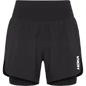 Hoka One One Calças de desporto 'Glide' preto / branco