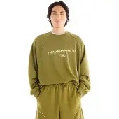 New Balance Sweatshirt 'Trackside French Terry Crew' verde / verde relva