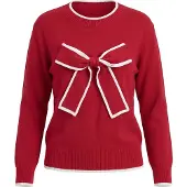 Faina Pullover vermelho / branco