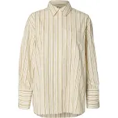 Selected Blusa 'SLWDANNIE' bege / mostarda / amarelo pastel / cinzento claro