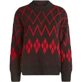 Barbour Pullover 'Adina' castanho escuro / vermelho / vermelho vinho