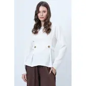 Trend Alaçatı Stili Blusa ecru