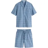 Next Pijama curto azul pombo / branco