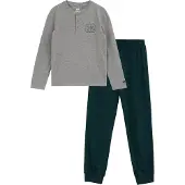 We fashion Pijama acinzentado / verde escuro