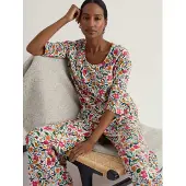 Seasalt Cornwall Pijama 'Gwenton' verde / laranja / rosa / branco