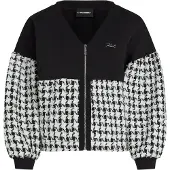 Karl Lagerfeld Casaco meia-estação preto / branco