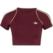 Adidas Camisa funcionais 'Superstar' bordeaux / branco