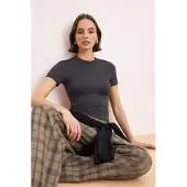 Trendyol Camisa cinzento escuro