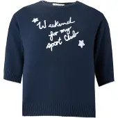 Weekend Max Mara Pullover 'FIACRE' marinho / branco