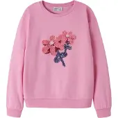 Name it Sweatshirt 'NKFNOSSO' navy / rosa escurecido / rosa claro / carmesim