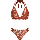 CUPSHE Biquíni 'Triangle' vermelho-alaranjado