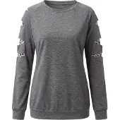 Usha Sweatshirt cinzento / rosa / preto