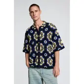 Desigual , Camisa de crochê, Homem, Azul, L