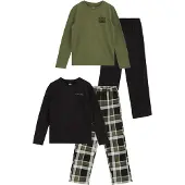 We fashion Pijama cinzento claro / oliveira / preto