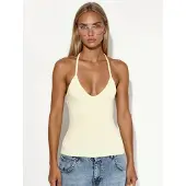 Busem Top amarelo pastel