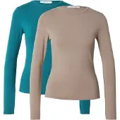 About You Camisa 'Layla' taupe / petróleo