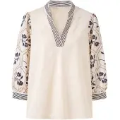 Usha Blusa azul / branco