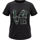 Usha Camisa verde / preto / prata