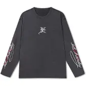 Ed Hardy Camisa 'Flying Twin Dragon' antracite / branco