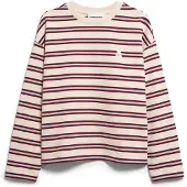 Armedangels Sweatshirt 'FRANKAA' bege / azul claro / bordeaux