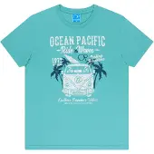 Ocean pacific Camisa 'Twinny' navy / aqua / branco