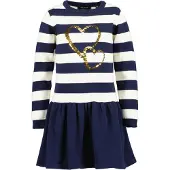Blue Seven Vestido navy / branco