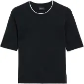 s.Oliver Pullover preto / branco