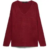 Vero Moda Pullover 'VMLEFILE' vermelho rubi