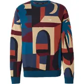 Iriedaily Pullover 'Banks' areia / azul ciano / bordeaux / preto