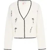 IZIA Casaco de malha preto / offwhite