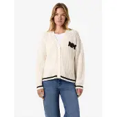 Noisy May Casaco de malha 'NMCHARLIE' creme / preto