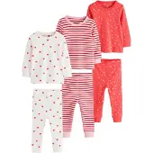 Next Pijama marfim / rosa escurecido / granadina / vermelho cereja