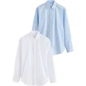 Next Camisa azul claro / branco