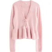 Lindex Casaco de malha cor-de-rosa