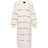 Faina Sobretudo de malha 'Festive' prata / offwhite