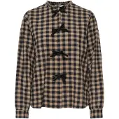 ONLY Blusa 'ONLFrida' castanho claro / preto